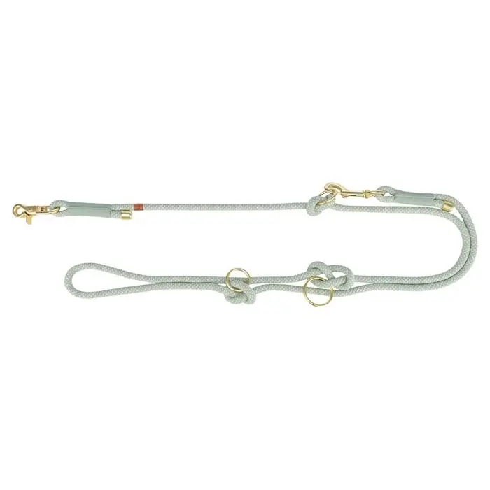 Snabb leverans Trixie Soft Rope Justerbar Hundkoppel i Mjukt Rep Sage/Mint XSMALL till SMALL